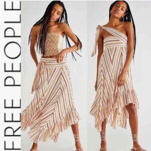 Free People One - Giselle Striped Convertible Maxi Dress - Size L​
